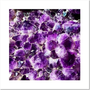 Abstract purple crystal Posters and Art